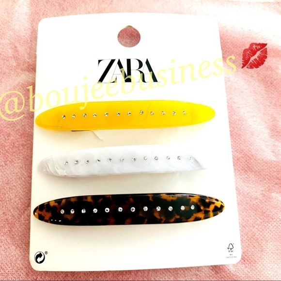 ZARA Sparkly Acetate Hair Clips main image 8